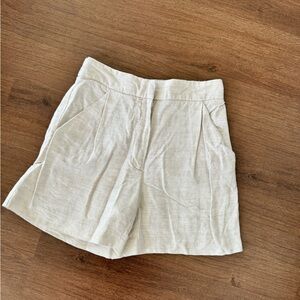 Aritzia Linen Cotton Trouser Shorts